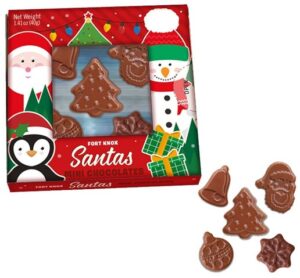 Fort Knox Christmas Chocolate Mini Santa Tree 1.41oz 12ct